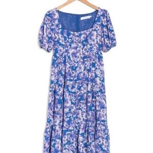 ASTR the label square neck midi dress